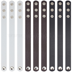 18Pcs 3 Colors PU Leather Snap Bracelets for Women Men&nbsp;BJEW-CY0001-12