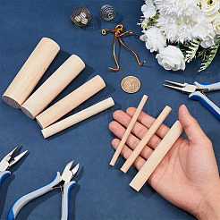 7Pcs 7 Styles Wood Craft Sticks&nbsp;WOOD-OC0004-52
