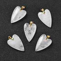 Natural Quartz Crystal Pendants&nbsp;G-E570-01G-12