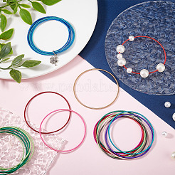 48Pcs 12 Colors Carbon Steel Wire Spring Chains Stretch Bracelet&nbsp;BJEW-GA0001-12