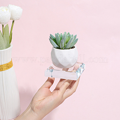 Transparent Glass Display Pedestals&nbsp;ODIS-WH0038-298B