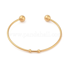 Fashion 304 Stainless Steel Cuff Bangles Torque Bangles&nbsp;BJEW-H473-01G
