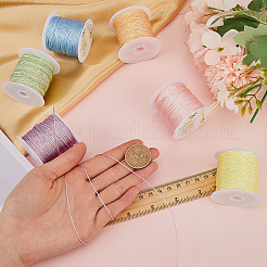 6 Rolls 6 Colors 12-Ply Polyester Metallic Thread&nbsp;OCOR-SC0001-06A