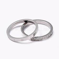 304 Stainless Steel Finger Rings Sets&nbsp;RJEW-F110-09P