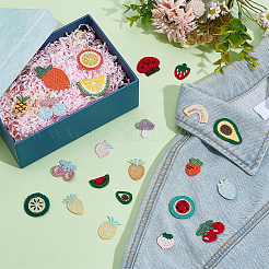 92Pcs 23 Styles Polyester Crochet Appliques&nbsp;DIY-PH0029-31