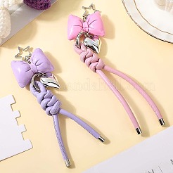 2Pcs 2 Colors Imitation Leather Keychain&nbsp;KEYC-CL0001-03A
