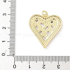 Brass Micro Pave Clear Cubic Zirconia Pendants&nbsp;KK-B141-38G