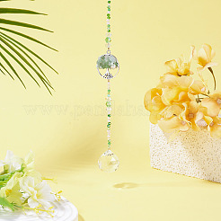 Glass Teardrop Window Hanging Suncatchers&nbsp;HJEW-TADJ0004