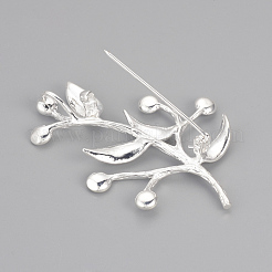 Brass Brooch Rhinestone Settings&nbsp;KK-S329-23S