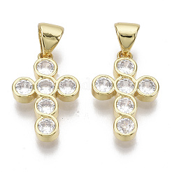 Brass Micro Pave Cubic Zirconia Pendants&nbsp;ZIRC-S067-046-NF