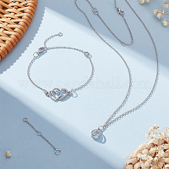 3Pcs 3 Styles 925 Sterling Silver Chain Extender&nbsp;STER-BC0002-50