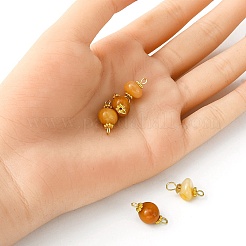 Natural Topaz Jade Connector Charms&nbsp;PALLOY-YW0001-55