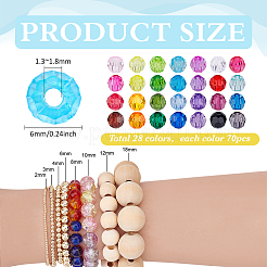 1960Pcs 28 Colors Transparent Acrylic Beads&nbsp;TACR-PH0001-97