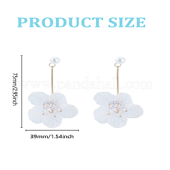 1 Pair Flower Alloy Dangle Stud Earrings&nbsp;EJEW-LP0007-085