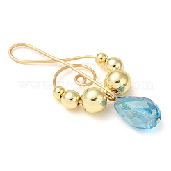 Electroplated Synthetic Non-magnetic Hematite & Teardrop Glass Big Pendants&nbsp;PALLOY-JF02961-04