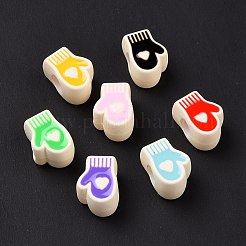 Rubberized Style Acrylic European Beads&nbsp;SACR-E009-23
