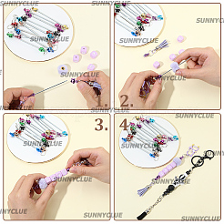 24Pcs 12 Colors Stainless Steel Beadable Keychain Bar for Jewelry Making DIY Crafts&nbsp;AJEW-SC0031-54A