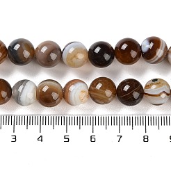 Natural Striped Agate/Banded Agate Beads Strands&nbsp;G-Z060-A01-C10