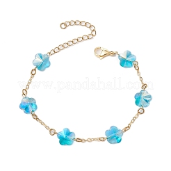 Brass Cable Chains Beads Bracelets for Women&nbsp;BJEW-JB11470