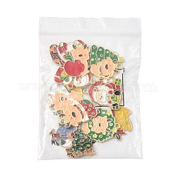 15Pcs 15 Styles Christmas Theme Alloy Enamel Pendants&nbsp;ENAM-FS0003-96