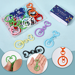 20Pcs 10 Colors Iron Keychain Clasps&nbsp;FIND-SC0017-35