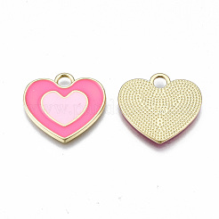 Rack Plating Alloy Enamel Pendants&nbsp;ENAM-T014-03F-RS