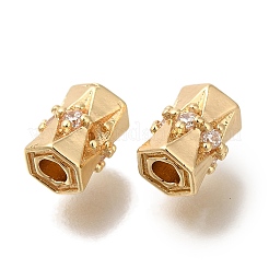 Brass Micro Pave Cubic Zirconia&nbsp;KK-Q001-07G