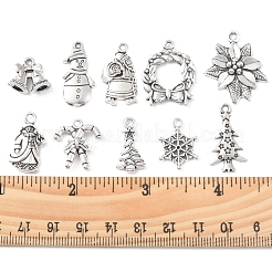 40Pcs 10 Styles Christmas Theme Alloy Pendants&nbsp;FIND-FS0001-50