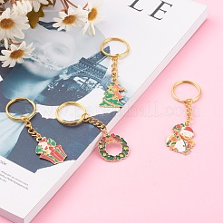 Christmas Theme Alloy Enamel Keychain&nbsp;KEYC-JKC00240