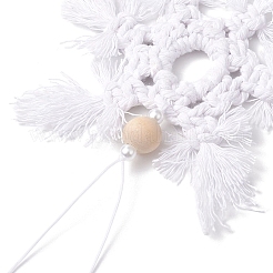 Christmas Snowflake Handmade Macrame Cotton Threads Pendant Decorations&nbsp;HJEW-JM02612