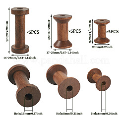 15Pcs 3 Styles Wood Sewing Embroidery Thread Spool&nbsp;SENE-TA0001-01