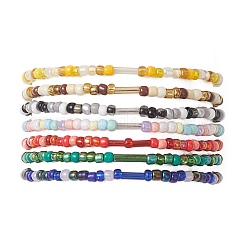 7Pcs Glass Seed Beaded Stretch Bracelets Sets&nbsp;BJEW-MZ00297