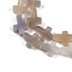 Natural Grey Agate Beads Strands&nbsp;G-I369-A19-02