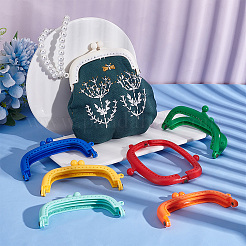 10Pcs 10 Colors Plastic Kiss Lock Purse Frames&nbsp;FIND-PH0007-42