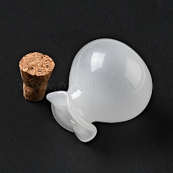 Lucky Bag Shape Glass Cork Bottles Ornament&nbsp;AJEW-A039-02E
