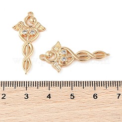 Brass Micro Pave Clear Cubic Zirconia Pendants&nbsp;KK-Q816-16G