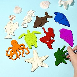 Unfinished Wooden Ocean Creature Cutouts&nbsp;WOOD-CJC0010-02