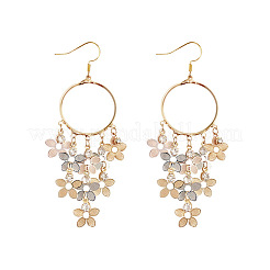 Alloy Glass Tassel Dangle Earrings&nbsp;FS-WG44606-01