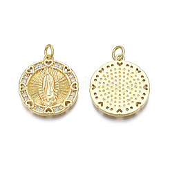 Brass Micro Pave Cubic Zirconia Pendants&nbsp;ZIRC-N039-227