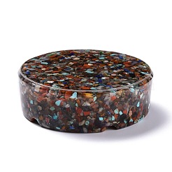Resin with Natural Mixed Stone Chip Stones Ashtray&nbsp;DJEW-F015-05A