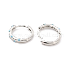 Cubic Zirconia Hoop Earrings&nbsp;EJEW-P213-20P