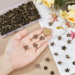 100Pcs Alloy Star Brooch&nbsp;JEWB-FH0002-51AB