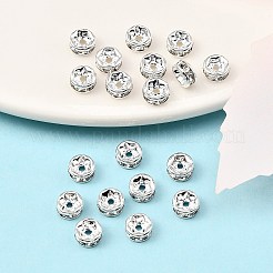 Brass Rhinestone Spacer Beads&nbsp;X-RB-A014-Z6mm-01S-NF