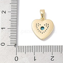Brass Micro Pave Cubic Zirconia Pendants&nbsp;KK-Q030-02B-G