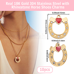 10Pcs 304 Stainless Steel Enamel Pendants&nbsp;STAS-BBC0008-60