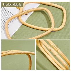 4Pcs 2 Colors Rattan Woven Bag Handles&nbsp;FIND-PH0004-96