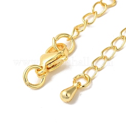 Rack Plating Brass Ends with Chain and Clasps&nbsp;KK-F873-01G-01