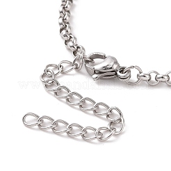 Non-Tarnish 304 Stainless Steel Rolo Chain Bracelet for Men Women&nbsp;BJEW-E031-06P-07