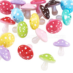 20Pcs UV Plating Opaque Luminous Acrylic Beads&nbsp;OACR-TA0005-13