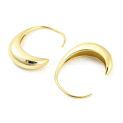 Brass Crescent Moon Stud Earrings&nbsp;EJEW-A026-03G